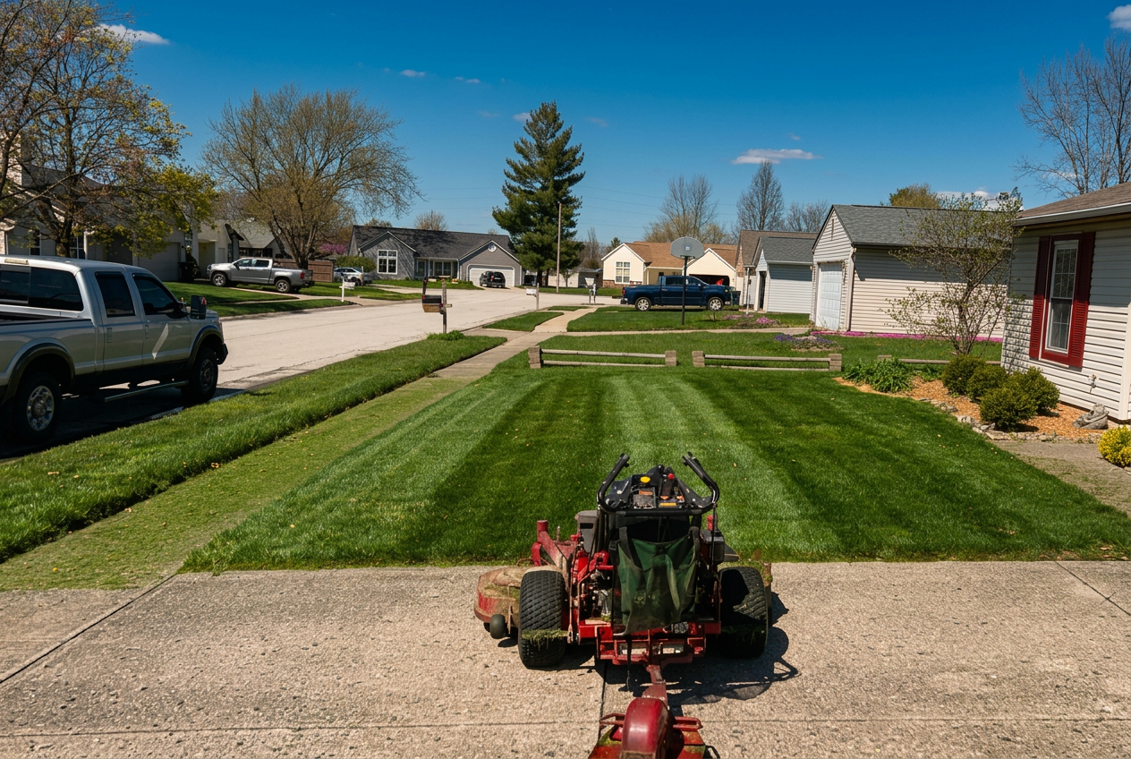 Curbside cut on route